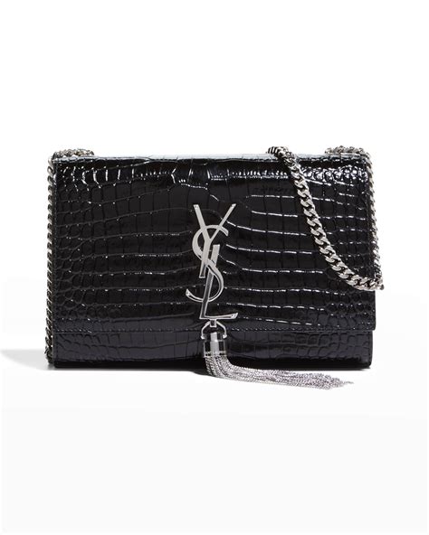 Saint Laurent Kate Monogram Small Croc